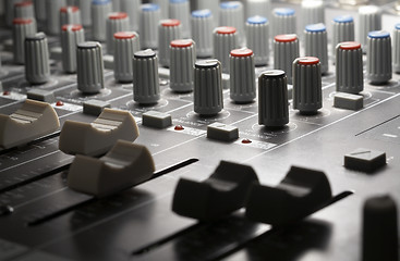 Image showing studio mixer detail