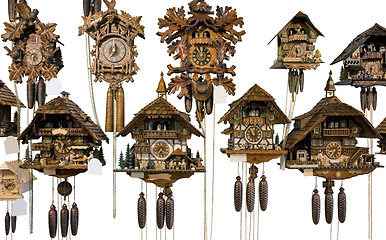 Image showing various cuckoo clocks