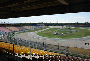 Image showing roofed racetrack tribune