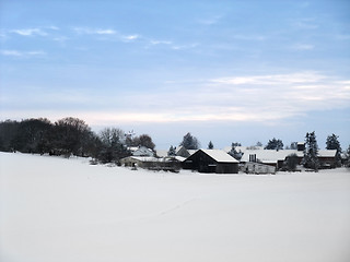 Image showing winter scenery in Hohenlohe