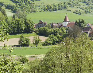 Image showing small village in Hohenlohe