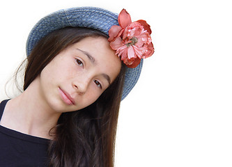 Image showing Girl next door in a hat