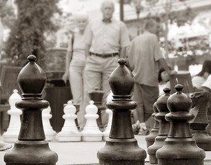 Image showing Chess in the park