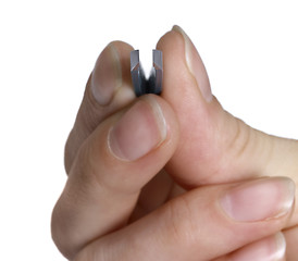 Image showing hand and tweezers