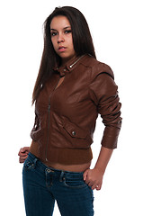 Image showing Brown leather