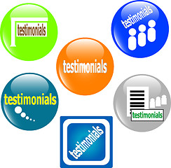 Image showing web testimonial icon design set element