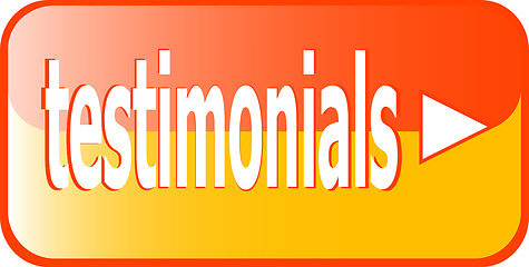 Image showing testimonial button - orange testimonial icon