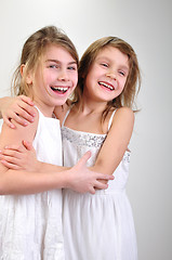 Image showing happy smiling lovely girls frinds