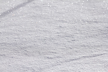 Image showing snow closeup