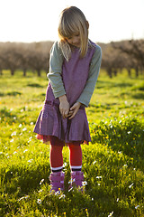 Image showing Little girl outdoors