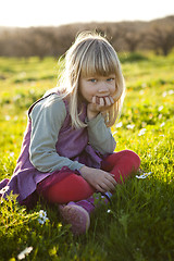 Image showing Little girl outdoors