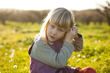 Image showing Little girl outdoors