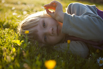 Image showing Little girl outdoors