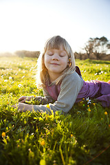 Image showing Little girl outdoors