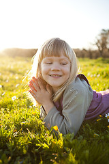 Image showing Little girl outdoors