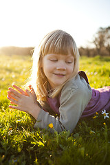 Image showing Little girl outdoors