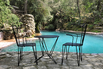 Image showing chairs and table on terrace
