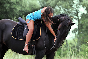 Image showing riding girl