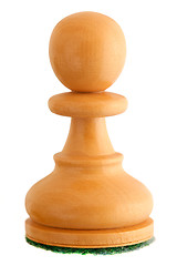 Image showing Chess piece - white pawn