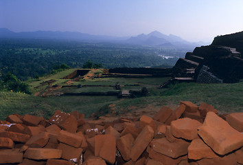 Image showing Summit of Sigiriya Lion's rock fortress