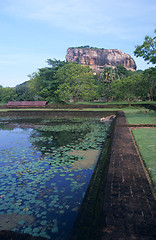 Image showing Gardens of Sigiriya Lion's rock fortress