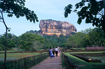 Image showing Gardens of Sigiriya Lion's rock fortress