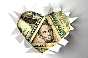 Image showing dollar heart