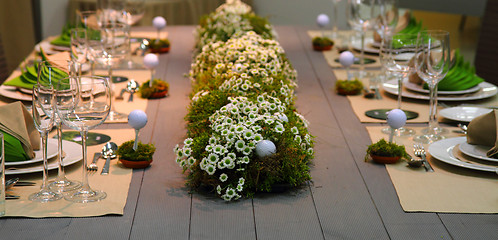 Image showing wedding golf table