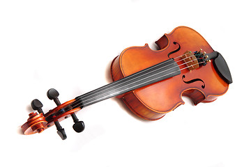 Image showing old violins isolated on the white background