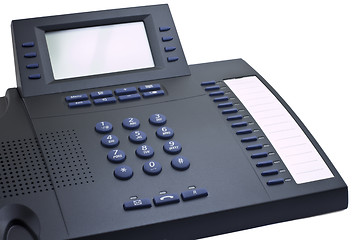 Image showing Modern dark telephone with copy space