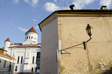 Image showing Vilnius old town houses heritage protected UNESCO 