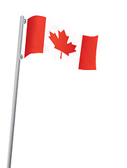Image showing flag of Canada on flagstaff
