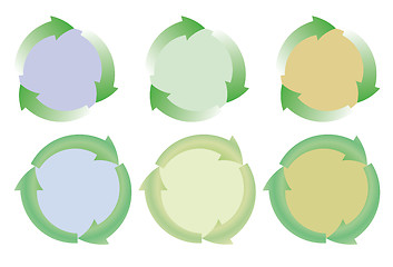 Image showing set of recycle icons