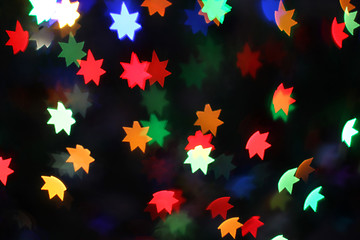 Image showing neon stars holiday background