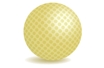 Image showing golden golf ball