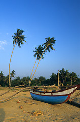 Image showing Boat on Kalutara  beach Sri Lanka