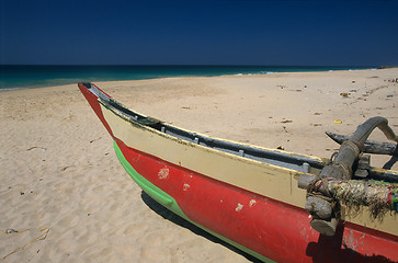 Image showing Boat on Kalutara  beach Sri Lanka