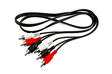 Image showing Connecting wires with colored connectors