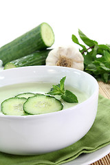 Image showing Cucumber soup