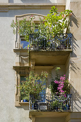 Image showing sunny illuminated balcony