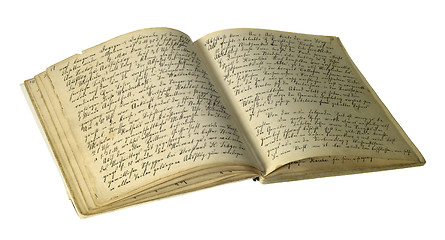 Image showing opened old handwritten book