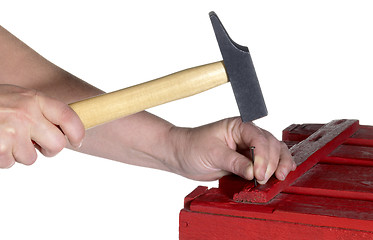 Image showing hammering hand