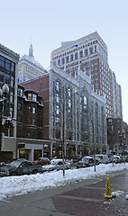 Image showing Boston city view at winter time