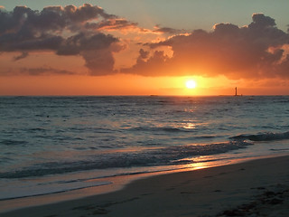 Image showing caribbean sunset