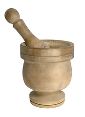 Image showing wooden mortar