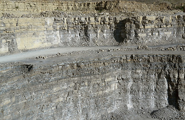 Image showing quarry wall in sunny ambiance