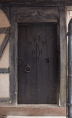 Image showing historic doot at Haut-Koenigsbourg Castle