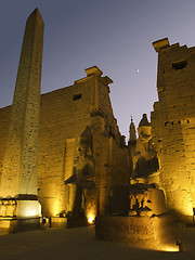 Image showing illuminated Luxor Temple at night