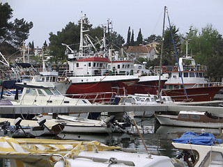 Image showing harbor scenery in Croatia