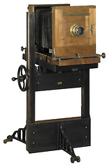 Image showing nostalgic camera made of wood